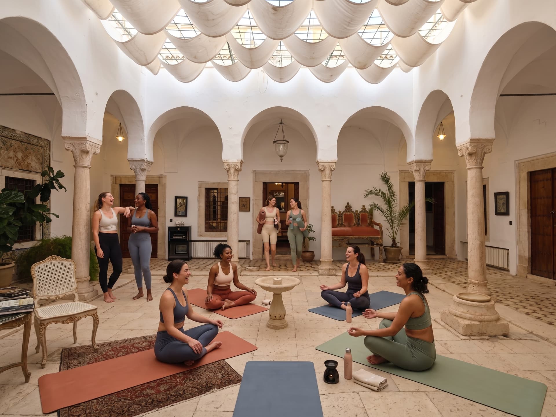 Retraite de yoga dans le patio de Dar Turki
